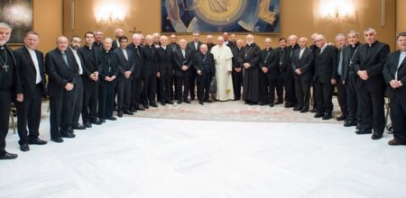 Papa Francesco con i vescovi cileni a Roma (15-17 maggio 2018)