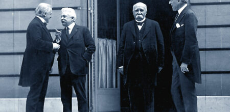 David Lloyd George (Great Britain) Vittorio Orlando (Italy), Georges Clemenceau (France), Woodrow Wilson (Usa).