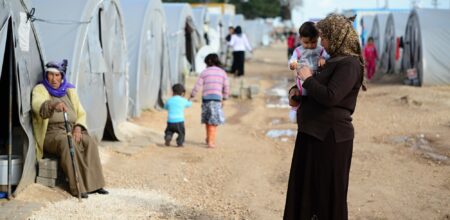 Syrian people in refugee camp in Suruc (iStock/RadekProcyk)