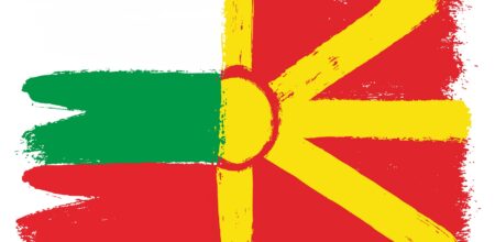 Bulgaria Flag; Macedonia Flag Vector Hand Painted with Rounded Brush