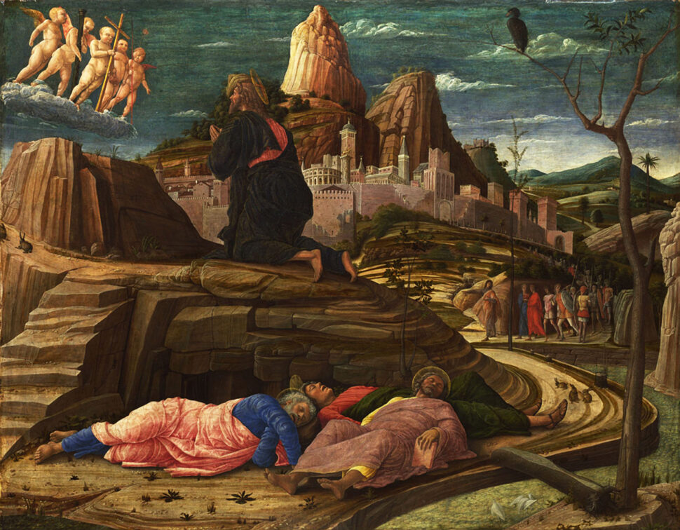 Andrea Mantegna, “Gesù nel Getsemani” (particolare)