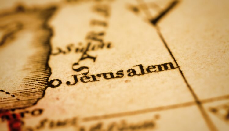 Gerusalemme su un'antica mappa.