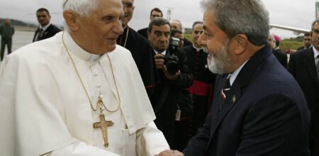 Benedetto XVI e il presidente brasiliano Lula