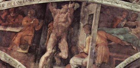 Michelangelo Buonarroti, “La punizione di Aman” (Cappella Sistina).