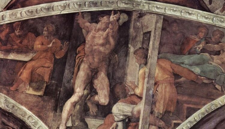 Michelangelo Buonarroti, “La punizione di Aman” (Cappella Sistina).