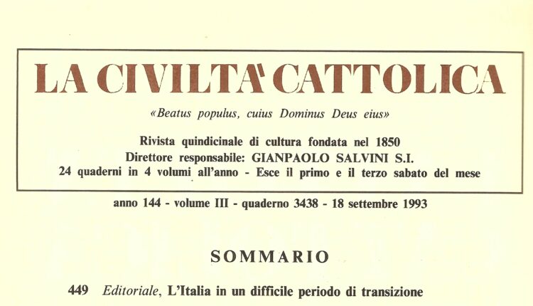 La Civiltà Cattolica 18 settembre 1993