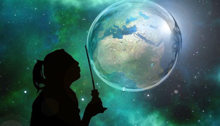 La Terra in una bolla di sapone.
