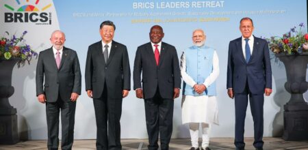 I leader dei BRICS durante il vertice dell’agosto 2023.