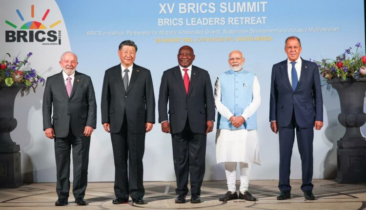 I leader dei BRICS durante il vertice dell’agosto 2023.