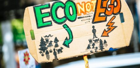 cartello in una manifestazione sulla crisi climatica.