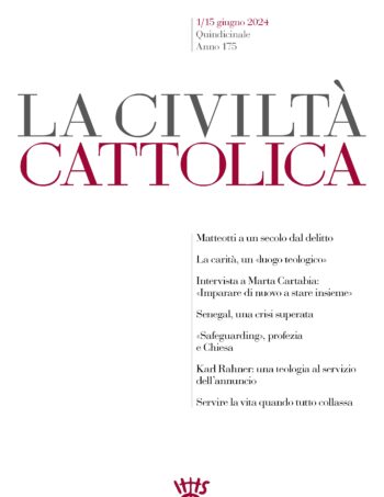 La copertina del numero 4175 della Civiltà Cattolica.