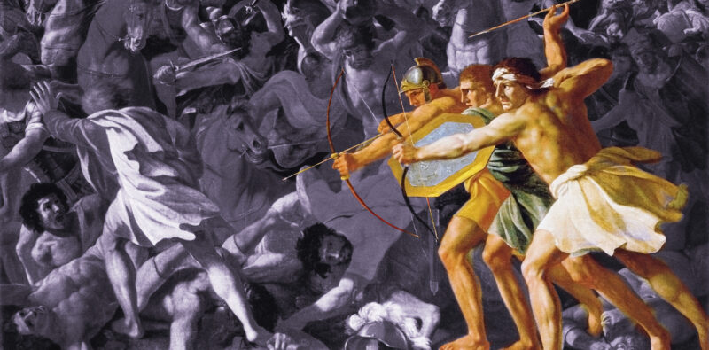 Nicola Poussin, “La battaglia di Giosué contro gli Amaleciti”.