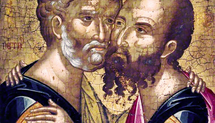 Icona dell'abbraccio tra Pietro e Paolo, Ashmolean Museum
