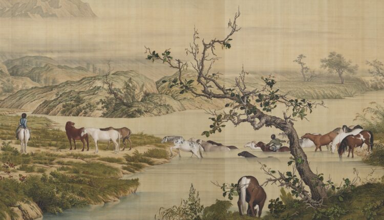 Cento destrieri, particolare. Giuseppe Castiglione, 1688-1766.