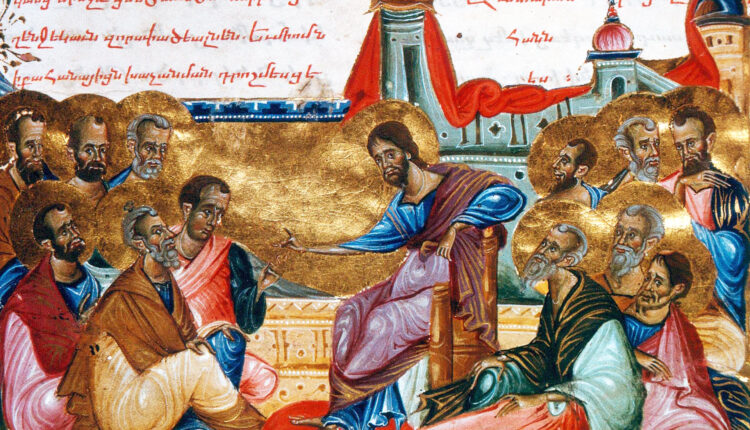 Gesù e i dodici apostoli, miniuatura armena