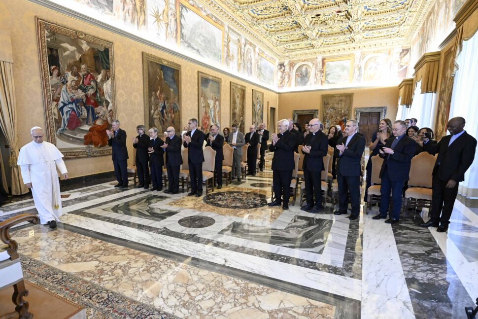 Udienza di papa Leone XIV a La Civiltà Cattolica, 25 settembre 2025 (Foto © Vatican Media)