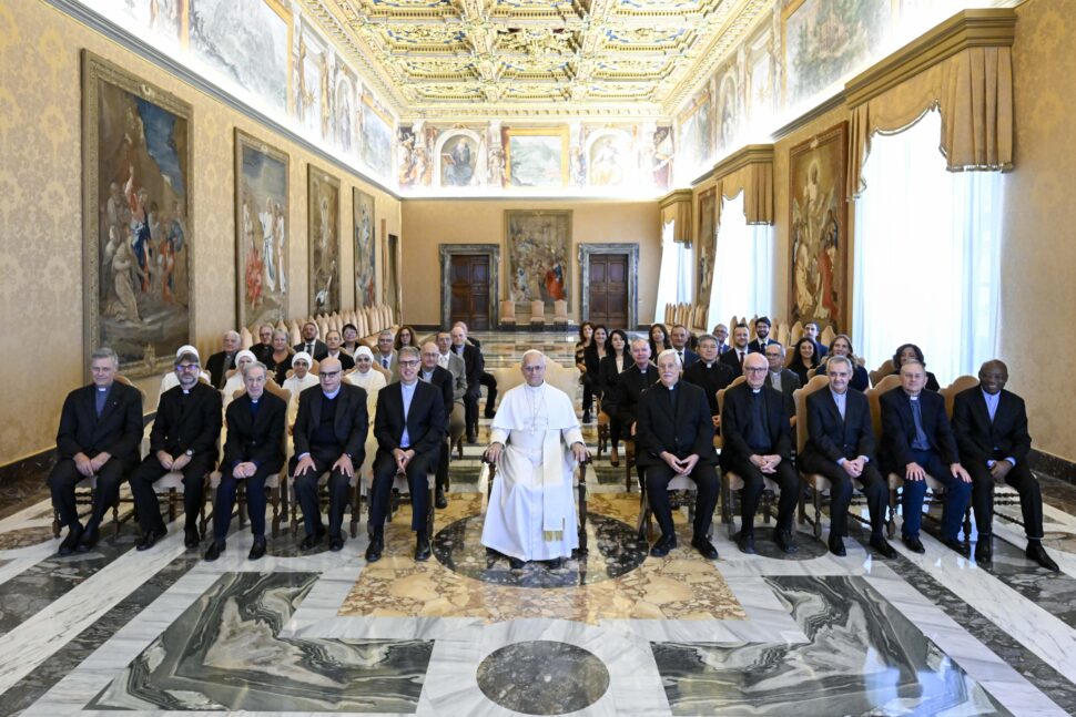 Udienza di papa Leone XIV a La Civiltà Cattolica, 25 settembre 2025 (© Vatican Media)