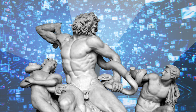 Laocoonte e i suoi due figli lottano coi serpenti. Museo Pio-Clementino, Musei Vaticani.