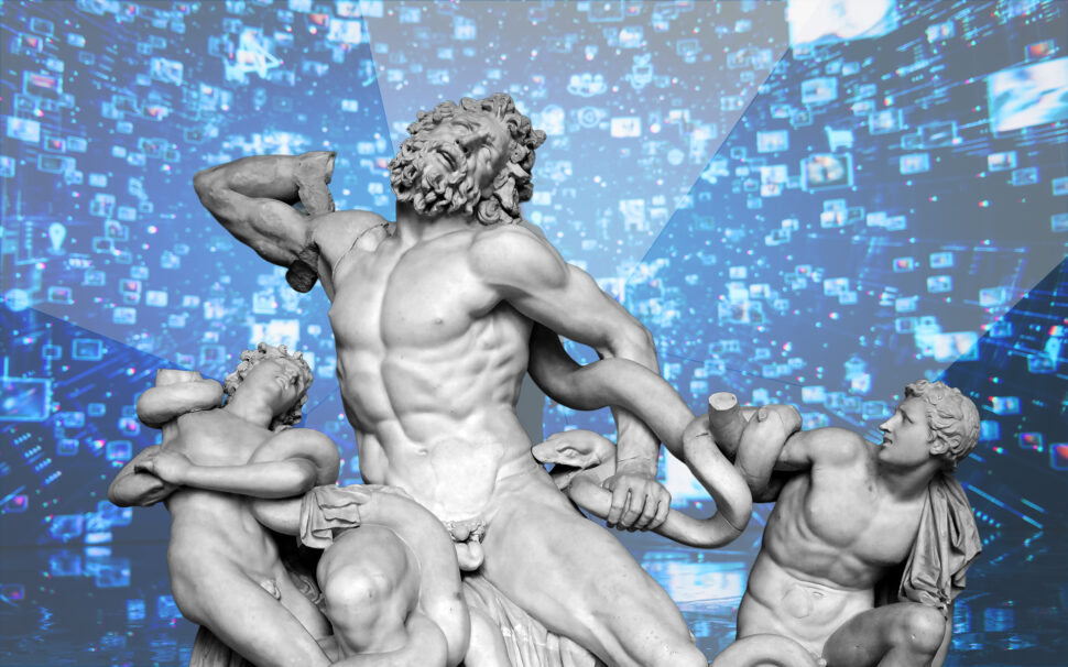 Laocoonte e i suoi due figli lottano coi serpenti. Museo Pio-Clementino, Musei Vaticani.