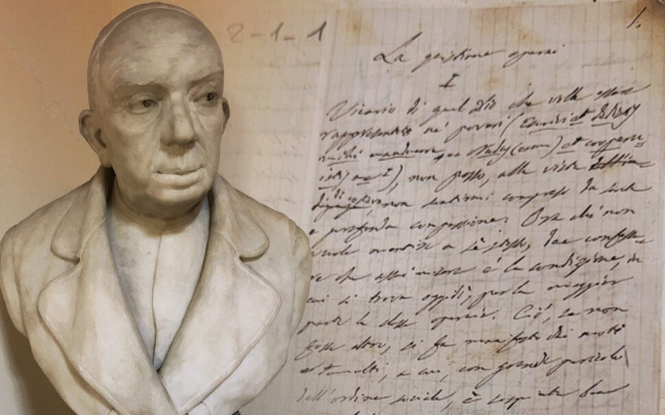 P. Matteo Liberatore e una delle bozze della Rerum novarum.