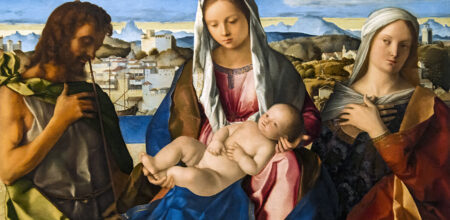 Madonna col Bambino tra san Giovanni Battista e una santa, di Giovanni Bellini