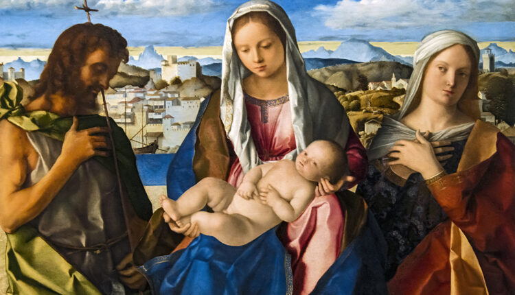 Madonna col Bambino tra san Giovanni Battista e una santa, di Giovanni Bellini