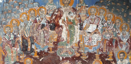 Il Concilio di Nicea in un affresco del Monastero di Sumela, in Turchia. (Foto: Francesco Bini/Wikimedia)