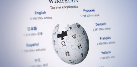 La homepage di Wikipedia.