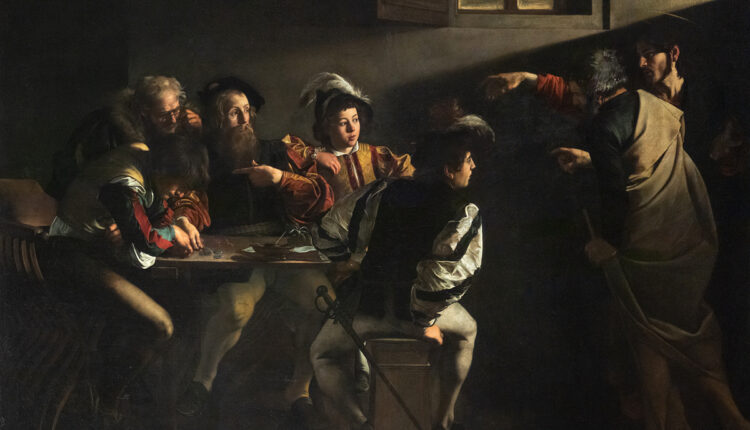Vocazione di san Matteo, Caravaggio. San Luigi dei Francesi, Roma.