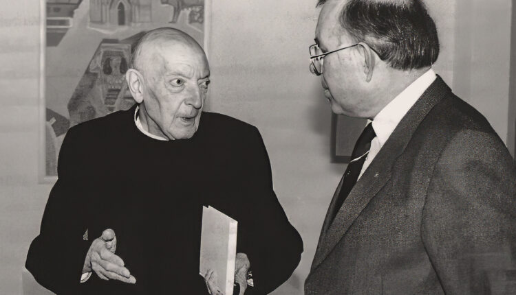 Oswald von Nell-Breuning con Karl Nothof (a destra), presidente del KAB, il Movimento dei lavoratori cattolici della Germania.